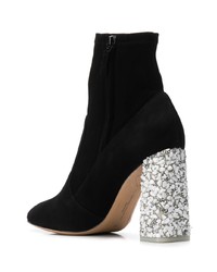 Bottines en daim ornées noires Sophia Webster