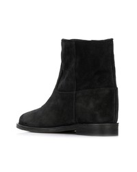 Bottines en daim ornées noires Via Roma 15