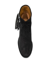 Bottines en daim ornées noires Via Roma 15