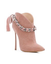 Bottines en daim roses Casadei