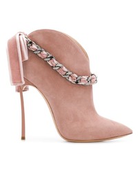 Bottines en daim roses Casadei