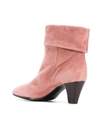 Bottines en daim roses Via Roma 15