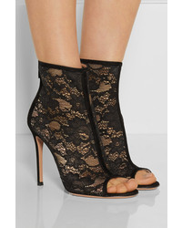 Bottines en dentelle noires Gianvito Rossi