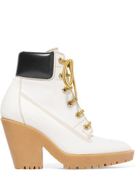 Bottines en nubuck blanches