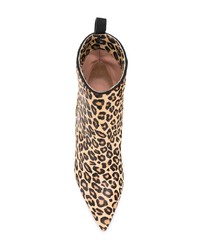 Bottines en poils de veau imprimées léopard marron clair L'Autre Chose