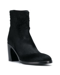 Bottines en poils de veau noires Ann Demeulemeester