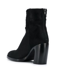 Bottines en poils de veau noires Ann Demeulemeester