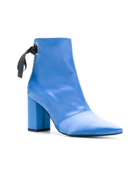 Bottines en satin bleues Clergerie