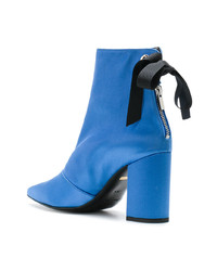 Bottines en satin bleues Clergerie