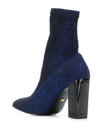 Bottines en toile bleu marine Kat Maconie