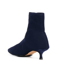 Bottines en toile bleu marine Anna F.