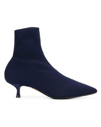 Bottines en toile bleu marine Anna F.