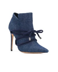 Bottines en toile bleu marine Alexandre Birman