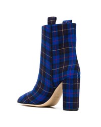 Bottines en toile bleu marine Paris Texas