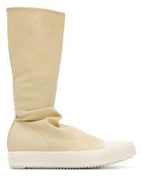 Bottines en toile marron clair Rick Owens DRKSHDW