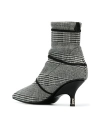 Bottines en toile noires et blanches Giuseppe Zanotti Design