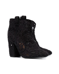 Bottines en toile noires Laurence Dacade