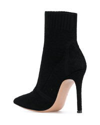 Bottines en toile noires Gianvito Rossi