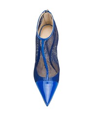 Bottines en tulle bleues Jimmy Choo