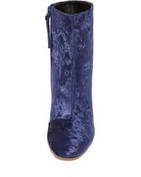 Bottines en velours bleu marine Rebecca Minkoff