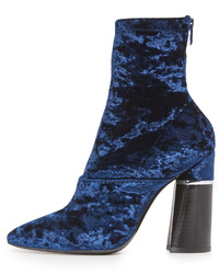 Bottines en velours bleu marine 3.1 Phillip Lim