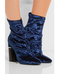 Bottines en velours bleu marine 3.1 Phillip Lim