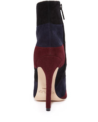 Bottines en velours bleu marine Rachel Zoe