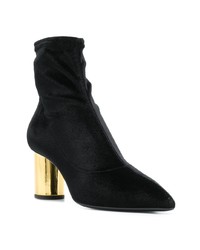 Bottines en velours noires Giuseppe Zanotti Design