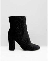 Bottines en velours noires Faith