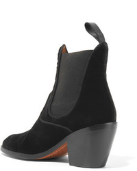 Bottines en velours noires Chloé