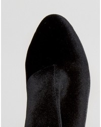 Bottines en velours ornées noires Asos