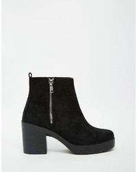 Bottines épaisses noires Asos