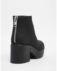 Bottines épaisses noires Asos