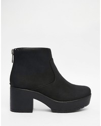 Bottines épaisses noires Asos