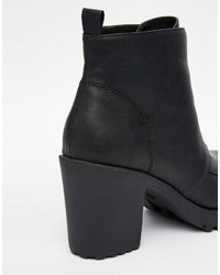 Bottines épaisses noires London Rebel