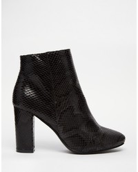 Bottines imprimées serpent noires Daisy Street