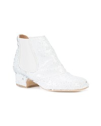 Bottines pailletées blanches Laurence Dacade