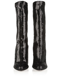 Bottines pailletées noires Givenchy