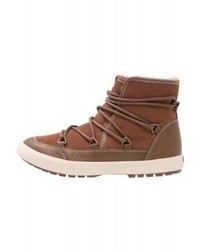 Bottines plates à lacets marron Roxy