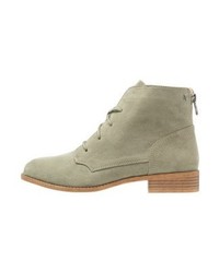 Bottines plates à lacets olive Even&Odd
