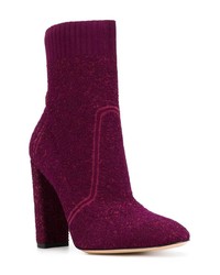 Bottines pourpre foncé Gianvito Rossi