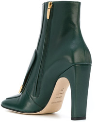 Bottines vert foncé Sergio Rossi