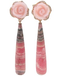 Boucles d'oreilles à fleurs roses Irene Neuwirth