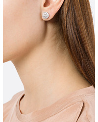 Boucles d'oreilles argentées Marc Jacobs