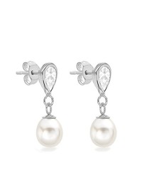 Boucles d'oreilles blanches Carissima Gold