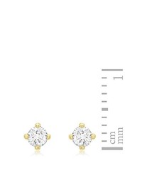 Boucles d'oreilles blanches Carissima Gold