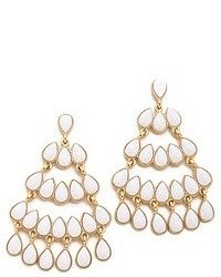 Boucles d'oreilles blanches Kenneth Jay Lane