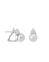 Boucles d'oreilles blanches Majorica