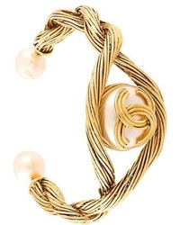 Boucles d'oreilles dorées Chanel
