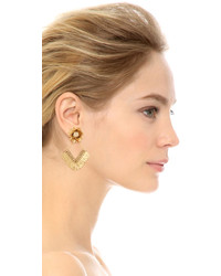 Boucles d'oreilles dorées Deepa Gurnani